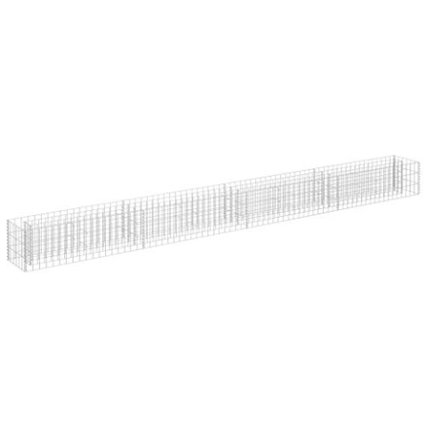 vidaXL Gabionen Hochbeet Drahtkorb Steinkorb Pflanzkübel Pflanzgefäß Blumentopf Pflanzkasten Gabione Steingabionen Wand Mauer Verzinkter Stahl 360x30x30cm
