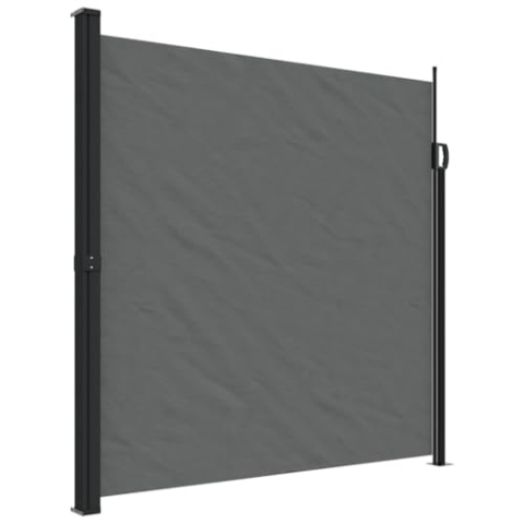vidaXL Seitenmarkise, Wandmarkise mit PU-Beschichtung, Sichtschutz für Balkon Terrasse Garten, Windschutz Markise, Ausziehbar Anthrazit Polyester