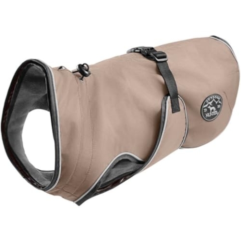 HUNTER UPPSALA Hundemantel, Wasserabweisend, Reflektierend, 80, Taupe