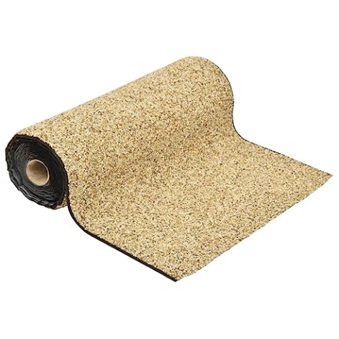 vidaXL Steinfolie Böschungsmatte Teichvlies Ufermatte Ufer Teichfolie Teich Folie für Teichrand Bachlauf Natur-Sand 500x60cm PP-Vlies Klebstoff