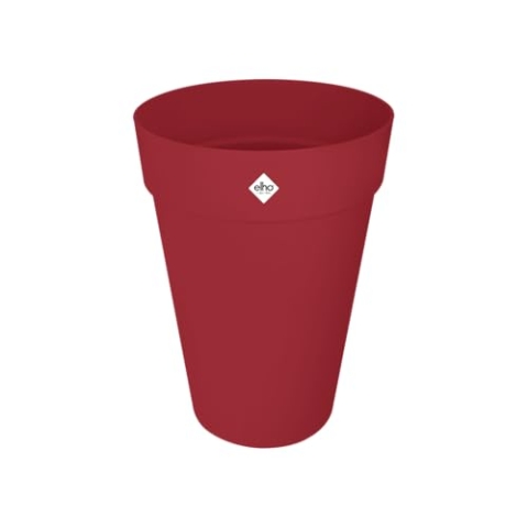 elho Loft Urban Rund Hoch 42 - Blumentopf für Außen - Ø 42.0 x H 56.0 cm - Rot/Theaterrot