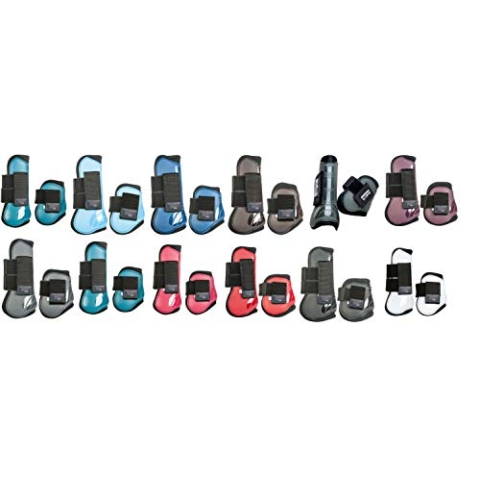 HKM 8566 Springgamaschen und Streichkappen 4er Set, gefüttert, Pony Cob Full