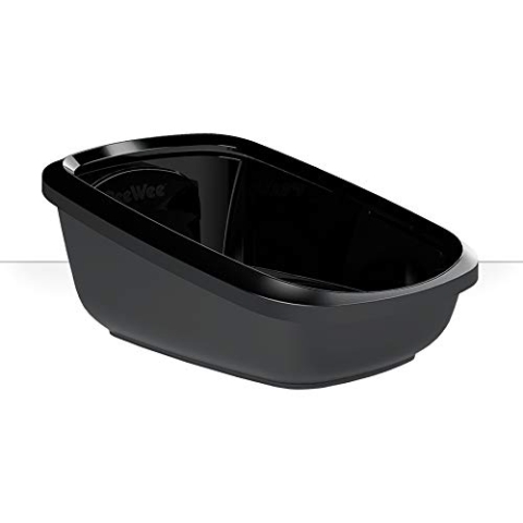 PeeWee Katzenklo EcoGranda schwarz offene Katzentoilette System doppelter Boden Trennsystem