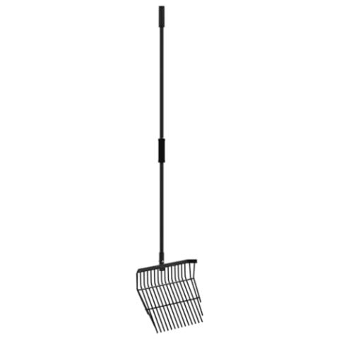 vidaXL Heugabel, Mistgabel mit 14 Zinken Gummigriff, Dunggabel für Garten Bauernhof, Spatengabel Schwedengabel Mistforke, Schwarz Stahl