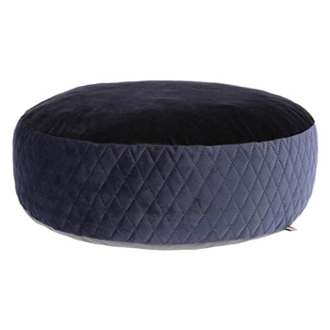 Maxi-Pet 80390 Liegekissen Pouf, durchmesser 60x18cm, schwarz/blau