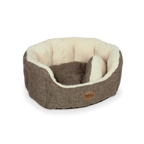 Nobby Komfort Bett oval "ALBA" braun L x B x H: 86 x 70 x 24 cm