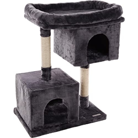 Flamingo Kratzbaum Kajal – Grau | Stabiler & Gemütlicher Kratzbaum für Katzen!