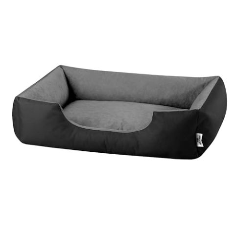 BedDog Hundebett L - Hundekissen - Hundekorb - Hundecouch - Hundesofa - Bezug abziehbar, Waschbar, für Mittel-Kleine Hunde