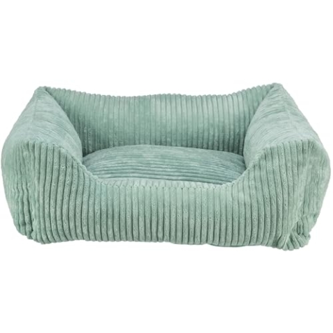 TRIXIE orthopädisches Hundebett Vital Jonna 80x60 cm in Salbei - hochwertiges Hundekissen mit Memory Schaum - Hundekorb für ältere Hunde - gelenkschonend und entlastend – 37261