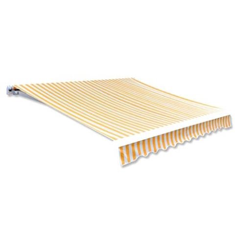 vidaXL Markisenstoff Sonnenschutz Markisentuch Orange-Weiß 350×250 cm Segeltuch
