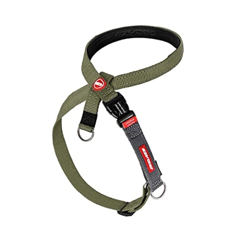 EzyDog Anti Zieh Geschirr Hund - Crosscheck Hundegeschirr für Kleine, Mittelgroße und Große Hunde, Hundetraining Zubehör, Reflektierendes, Größenverstellbar (XL, Grün)