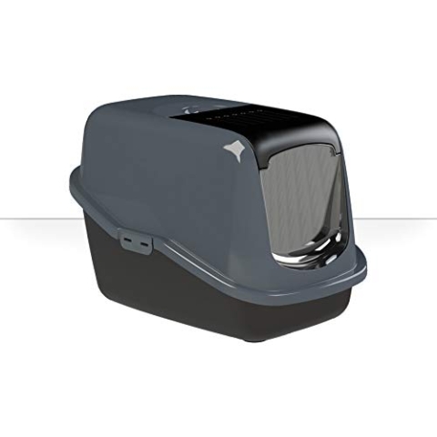 PeeWee Katzenklo EcoHus schwarz geschlossene Katzentoilette System doppelter Boden Trennsystem