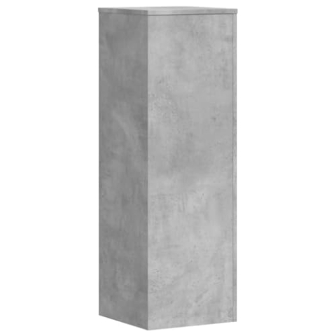 vidaXL Pflanzenständer, Blumenständer Hohle Konstruktion, Dekosäule Podest für Pflanzen Dekoartikel, Blumenhocker Blumensäule, Betongrau Holzwerkstoff