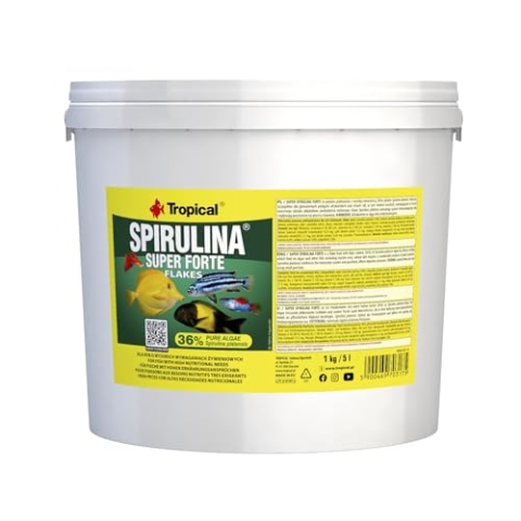 Tropical Super Spirulina Forte Flockenfutter mit 36% Spirulina (Platensis) Anteil, 1er Pack (1 x 5 l)