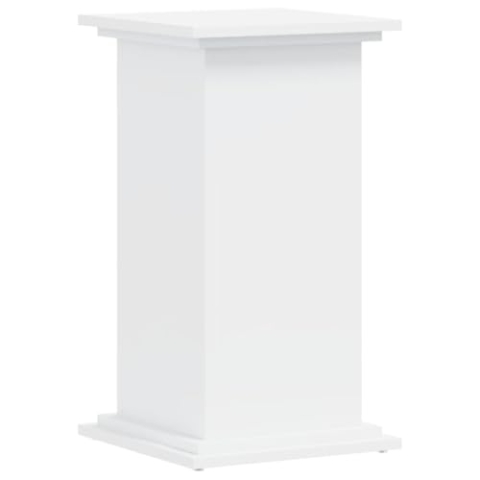 vidaXL Pflanzenständer, Blumenständer Hohle Konstruktion, Dekosäule Podest für Pflanzen Dekoartikel, Blumenhocker Blumensäule, Weiß Holzwerkstoff
