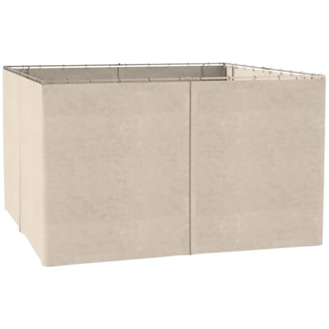 Outsunny Seitenwand 4er Set für 3x4m Pavillon Seitenteile mit Haken 352 x 205 cm Wasserdicht stabil Winterfest Seitenteil Seitenwände für Partyzelt Gartenpavillon Beige
