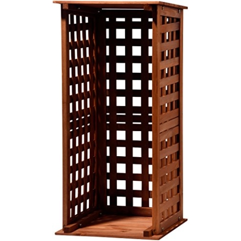 dobar® green label 29097FSC Kaminholzregal Kompakt | Brennholzregal Massivholz | Kleiner Kaminholzunterstand 0,08 m³ | Feuerholzregal für den Innenbereich | 39 x 39 x 85 cm | Braun