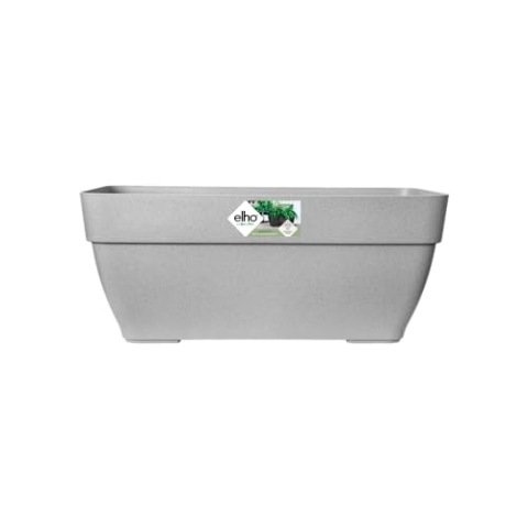 elho Vibia Campana Trough 80 - Übertopf für Außen - Ø 76.5 x H 33.3 cm - Grau/Living Beton