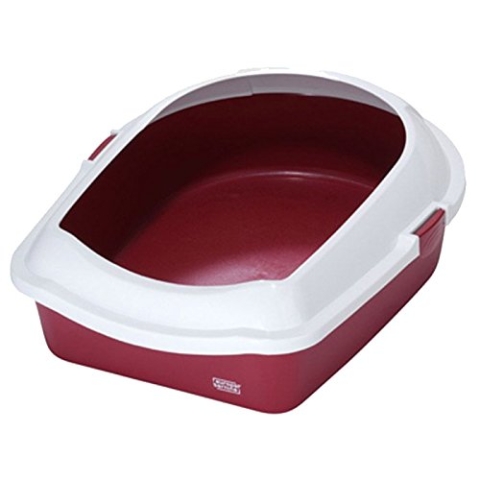 Europet Bernina, Katzentoilette Oval mit Rand, Rot