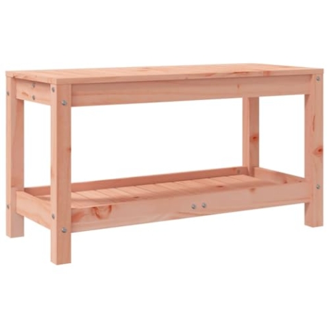 vidaXL Gartenbank, Sitzbank mit Latten-Design, Parkbank Bank mit 1 Ablage, Holzbank Außenbank Gartenmöbel, 82,5x35x45 cm Massivholz Douglasie
