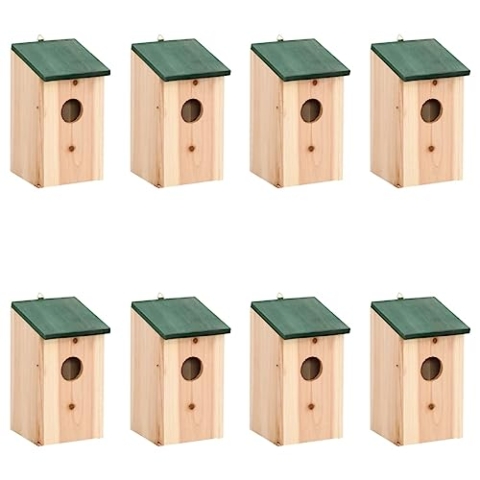 vidaXL 8X Holz Vogelhaus Nisthaus Nistkasten Vogelfutterhaus Futterhaus Vögel