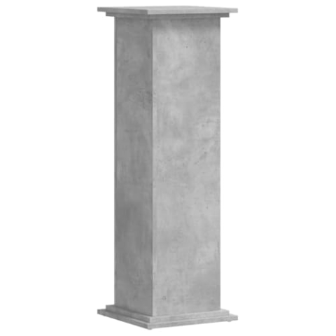 vidaXL Pflanzenständer, Blumenständer Hohle Konstruktion, Dekosäule Podest für Pflanzen Dekoartikel, Blumenhocker Blumensäule, Betongrau Holzwerkstoff