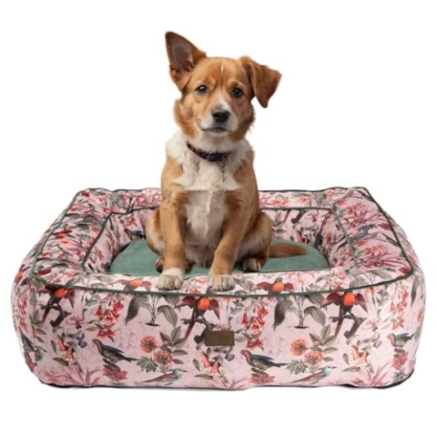 Bo&flash Kuscheliges Hundebett Boise "Elodie" - M - Hundesofa für Kleine & Große Hunde - Design Waschbar - Gelenkschonend Mit Anti-Rutsch-Beschichtung