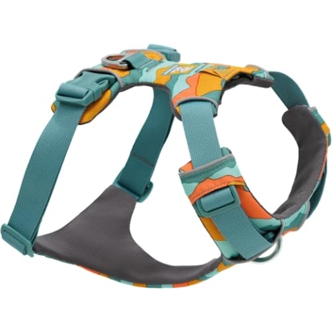 Ruffwear Front Range Hundegeschirr, reflektierendes Y-Geschirr, verstellbares, bequem gepolstertes Alltagsgeschirr für Spaziergänge und Hunderennen, 2 Leinenbefestigungen, Spring Mountains M