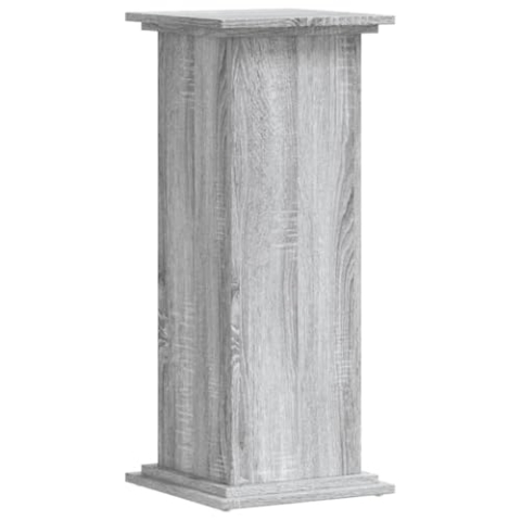vidaXL Pflanzenständer, Blumenständer Hohle Konstruktion, Dekosäule Podest für Pflanzen Dekoartikel, Blumenhocker Blumensäule, Grau Sonoma Holzwerkstoff