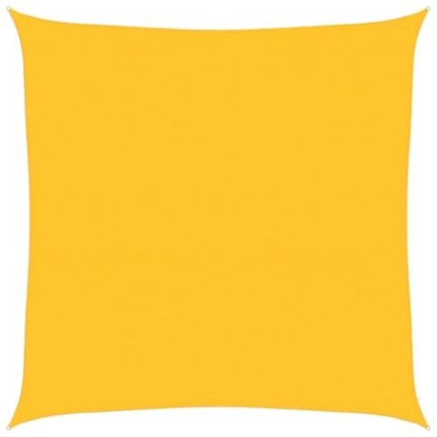 vidaXL Sonnensegel, UV Schutz Sonnenschutz für Terrasse Balkon Garten, Windschutz Wetterschutz Quadratisch, Sonnendach, 160g/m² Gelb 6x6m HDPE