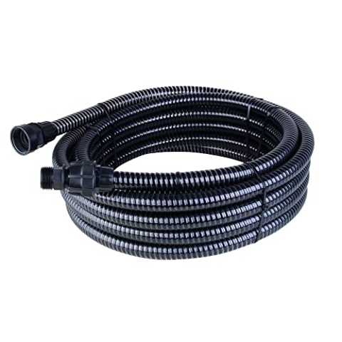 T.I.P. Entwässerungsschlauch 10m (endlos verlängerbar, für Tauch-, Garten-, Teichpumpen, inkl. Anschlüsse: 30,93 mm (1" IG); 33,25 mm (1" AG); 39,59mm (1 1/4"); 41,91 mm (1 1/4"AG), Pool, Teich) 31008