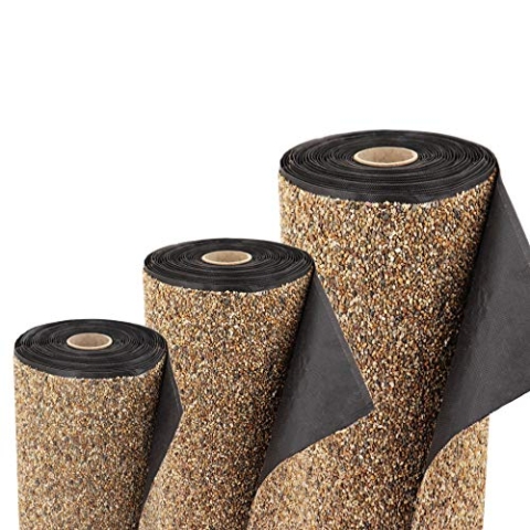 Aquagart Premium Teich Steinfolie 6m x 0,4m I Steinfolie Teich-Folie für Bachlauf Gartenteich Zubehör I Epdm-Folie Teich Stein-Matte Teichrand Teichzubehör I Kiesfolie