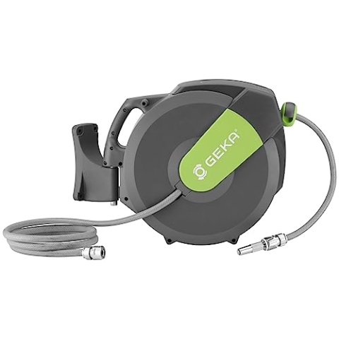 GEKA Schlauchbox K15 (Automatisches Aufrollen und Abrollen, robuste Wandhalterung, mit Nachtropfstopp) 42.8710.9