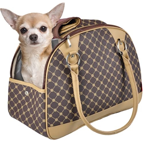 Flamingo Haustier Transportbox Braun Hundetasche Transporttasche Katzentasche