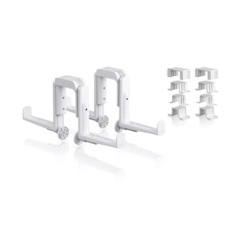 LECHUZA-Zubehör Balkonkastenhalter Duo, Adapter Set (4-teilig) weiß, 4,5 x 48 x 20 cm, Für Balkonkasten BALCONERA, 19025