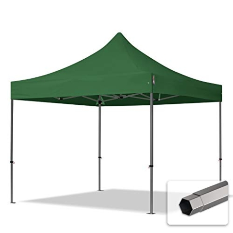 TOOLPORT Faltzelt Partyzelt 3x3m - ohne Seitenteile Premium Dach Faltpavillon Pavillon dunkelgrün