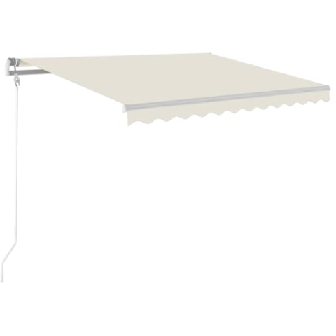 vidaXL Gelenkarmmarkise Automatisch Markise Sonnenmarkise Balkonmarkise Sonnenschutz Sichtschutz Terrasse Garten Balkon 300x250cm Creme