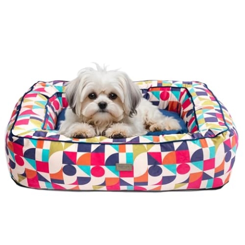 bo&flash Kuscheliges Hundebett Boise "Michaela" - M - Hundesofa für Kleine & Große Hunde - Design Waschbar - Gelenkschonend Mit Anti-Rutsch-Beschichtung