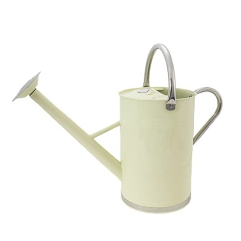 Kent & Stowe 9 Liter Vintage Gießkanne in Creme – Verzinkte Stahlkanne für das tägliche Gießen – Kanne im klassisch englischen Stil mit 2 Griffen