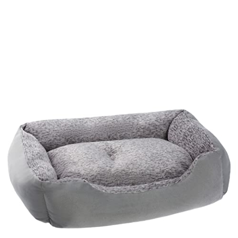 PETSTUFF Hundebett Kissen herausnehmbar waschbar Farb- und Größenwahl, grau, XL