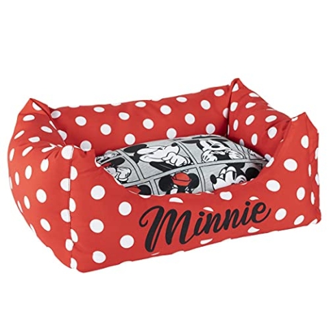 CERDÁ LIFE'S LITTLE MOMENTS - for Fan Pets Minnie Mouse Hundebett mit Kissen - Offizielle Disney Lizenz Mehrfarbig Einzelgröße