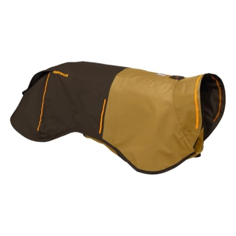 RUFFWEAR Sun Shower X-Large Hunde-Regenjacke, Allwetter-Hundemantel, wasserdichte Hundejacke, leichte wetterfeste Hundeweste und Hunde-Regenmantel, Größe XL, Erdbraun