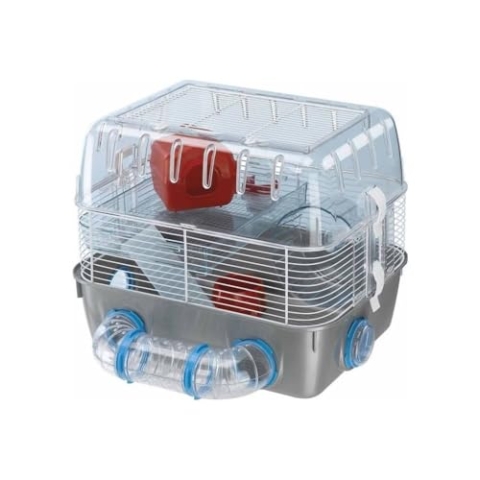 Ferplast Hamsterkäfig, COMBI 1 FUN Nagerkäfig, Kleintierkäfig, Hamsterzubehör inklusive, 41 x 30 x h 33 cm.