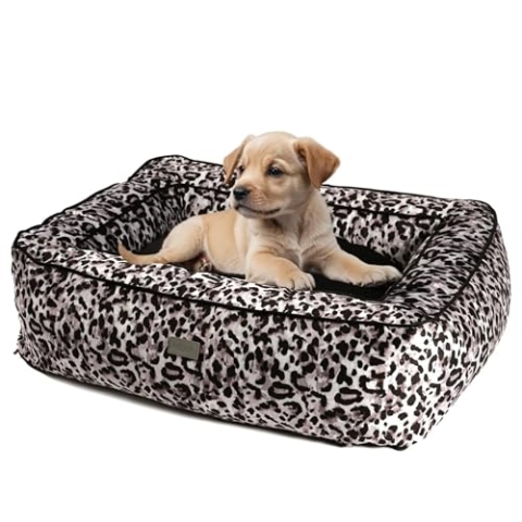 bo&flash Kuscheliges Hundebett Boise 'Claudelle' - L - Hundesofa für Kleine & Große Hunde - Design Waschbar - Gelenkschonend Mit Anti-Rutsch-Beschichtung