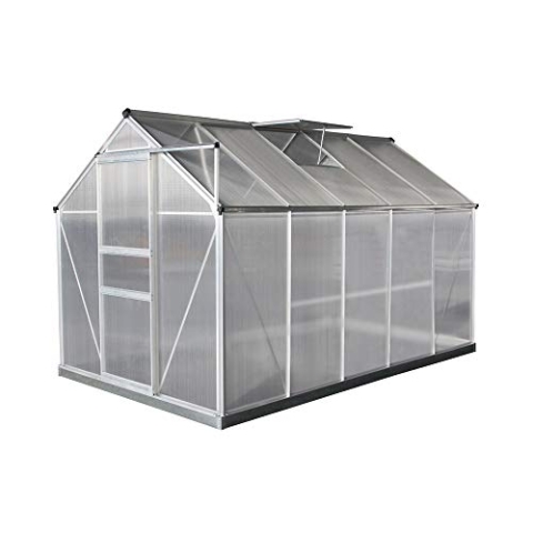 Westmann Aluminium Gewächshaus Flora 610 | Silber | 312x192x201 cm
