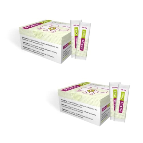Porus ONE | Doppelpack | 2 x 30 x 500 mg | Ergänzungsfuttermittel für Katzen | Für Katzen bei Nierenproblemen | Damit urämische Toxine Katzen nicht an die Nieren gehen