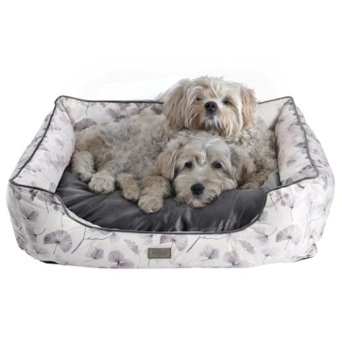 bo&flash Kuscheliges Hundebett Austin “Lobna” - M - Hundesofa für kleine Hunde & große Hunde – Design Hundebett waschbar – gelenkschonendes Hundebett mit Anti-Rutsch-Beschichtung