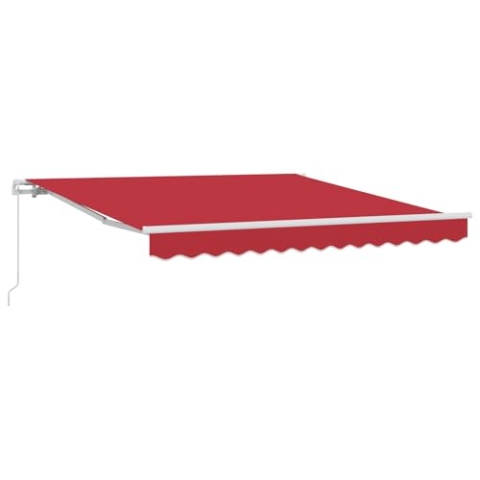 vidaXL manuelle einziehbare Markise rot 300x250 cm, Markisenstoff für 3x2.5 m Rahmen rot