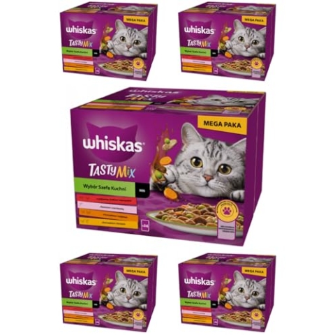 Whiskas Tasty Mix Chef´s Choice Katzenfutter nass in Sauce 120 Portionsbeuteln (5-er Pack)