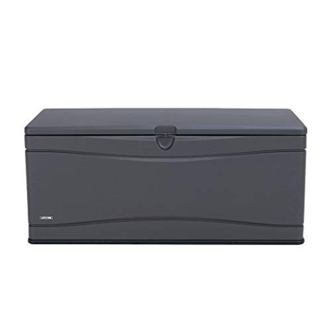 LIFETIME Auflagenbox & Kissenbox 495 Liter Fassungsvermögen | 61x153x68 cm Grau Kunststoff | Aufbewahrungsbox für Gartenutensilien